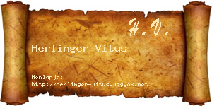 Herlinger Vitus névjegykártya